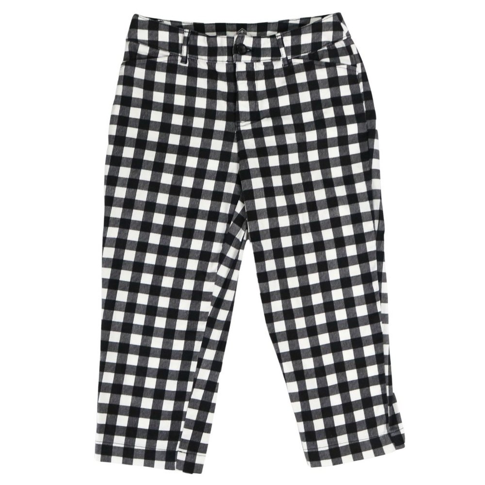 St. John's Bay Black & White Gingham Capri Pants